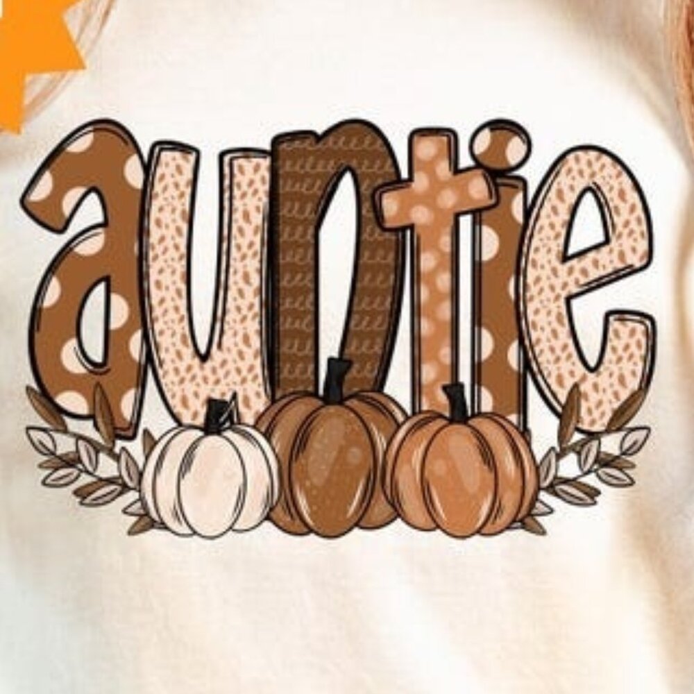 Fall Auntie Shirt, Fall Shirt For Auntie, Thanksgiving Auntie Gift - Picture 2 of 4
